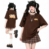 かわいい コーディネーター シンプル プリント Tシャツ F-13576