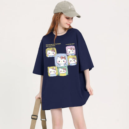 体型カバー シンプル 肌触りよい Tシャツ F-13391