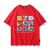 男女兼用 プリント カジュアル 半袖 Tシャツ F-13570