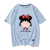男女兼用 かわいい プリント 半袖 Tシャツ F-13602