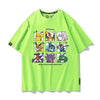 男女兼用 プリント カジュアル 半袖 Tシャツ F-13570
