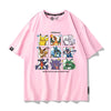 男女兼用 プリント カジュアル 半袖 Tシャツ F-13570