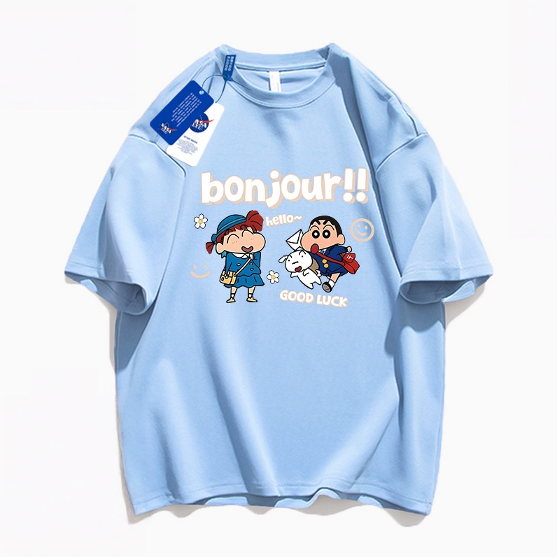 男女兼用 体型カバー シンプル Tシャツ F-13377