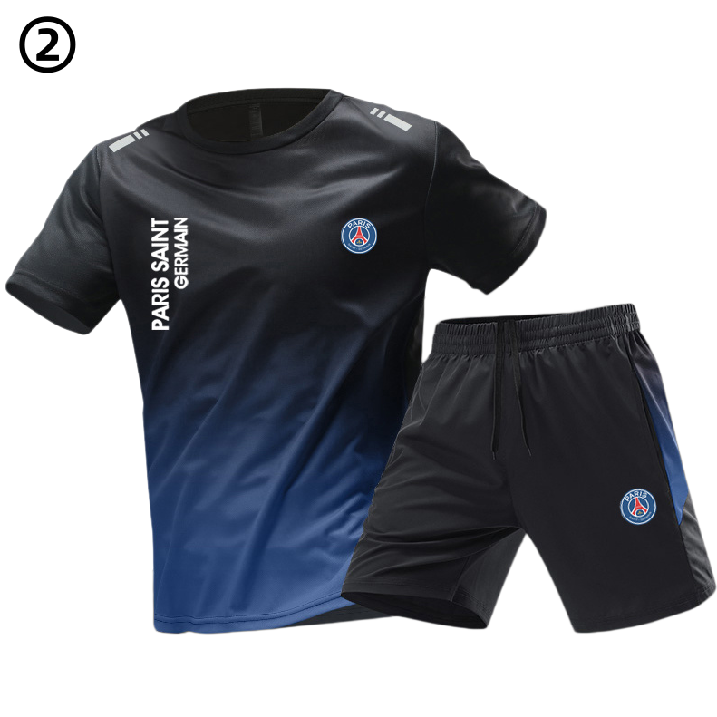 男女兼用 シンプル Tシャツ & ショーツ セットアップ F-7076