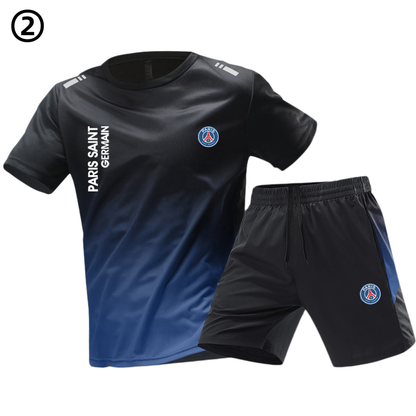 男女兼用 シンプル Tシャツ & ショーツ セットアップ F-7076