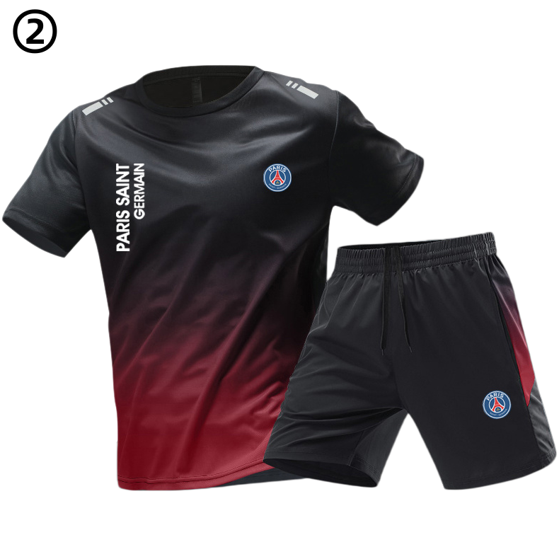 男女兼用 シンプル Tシャツ & ショーツ セットアップ F-7076