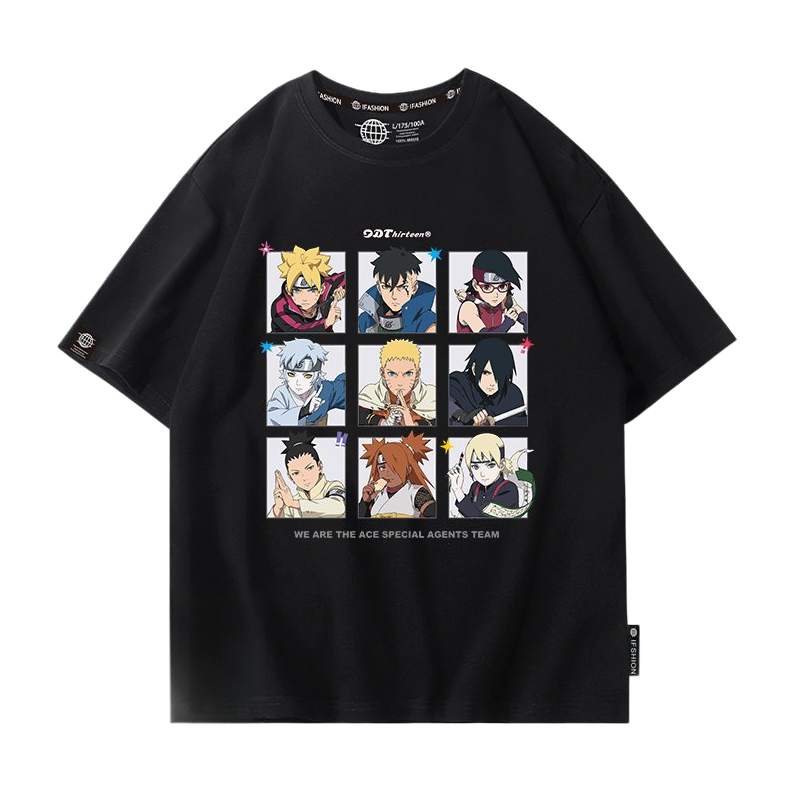 男女兼用 ファッション プリント 半袖 Tシャツ F-13398