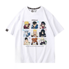 男女兼用 ファッション プリント 半袖 Tシャツ F-13398