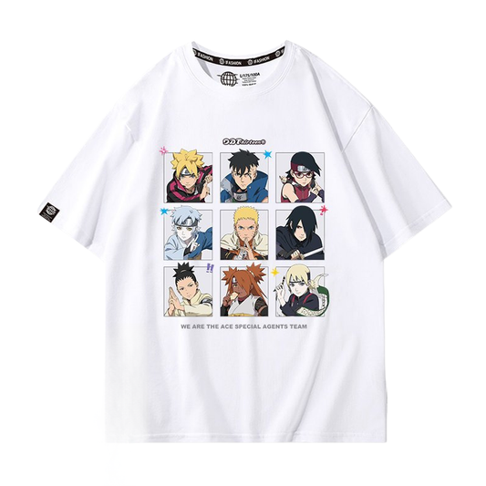 男女兼用 ファッション プリント 半袖 Tシャツ F-13398