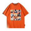男女兼用 ファッション プリント 半袖 Tシャツ F-13398