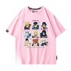男女兼用 ファッション プリント 半袖 Tシャツ F-13398
