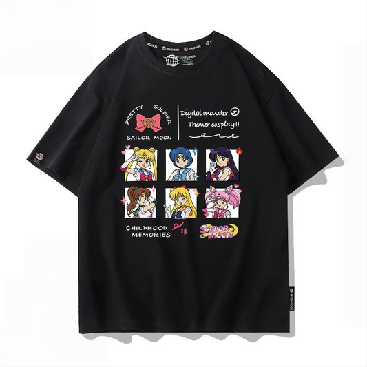 男女兼用 シンプル カジュアル 半袖 Tシャツ F-13405