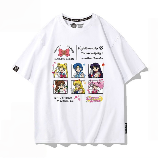 男女兼用 シンプル カジュアル 半袖 Tシャツ F-13405