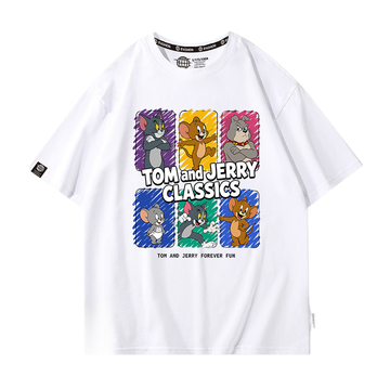 男女兼用 シンプル カジュアル プリント Tシャツ F-13413
