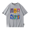 男女兼用 シンプル カジュアル プリント Tシャツ F-13413