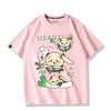 シンプル カジュアル プリント 半袖 Tシャツ F-13414