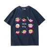 人気キャラ シンプル カジュアル プリント Tシャツ F-13416