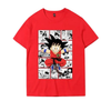 男女兼用 シンプル カジュアル プリント Tシャツ F-13418