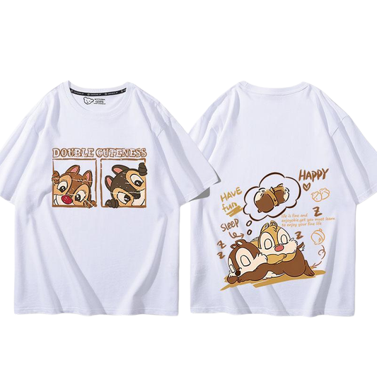 男女兼用 売れ筋 カジュアル プリント Tシャツ F-13426