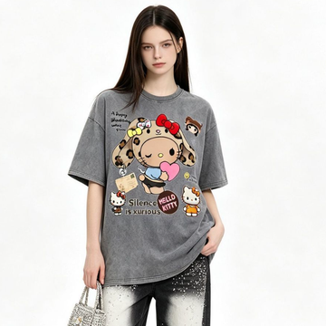 売れ筋 カジュアル プリント Tシャツ F-13442