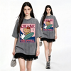 体型カバー カジュアル プリント Tシャツ F-13449