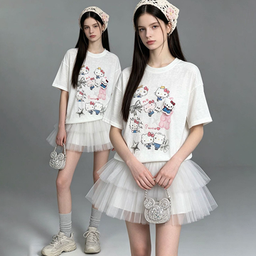 売れ筋 プリント カジュアル Tシャツ F-13458