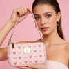 トレンド感 総柄 レザー調 2WAY 長さ調整可能 ショルダーバッグ C-304