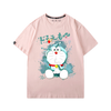 男女兼用 人気高い プリント カジュアル 半袖 Tシャツ F-13524