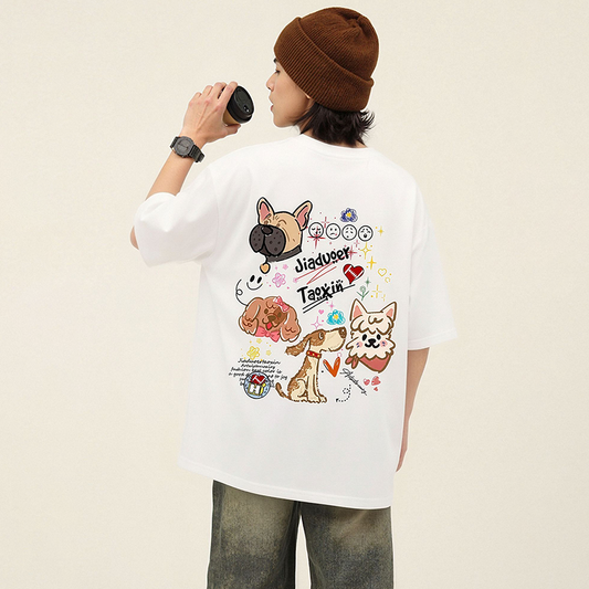 男女兼用 存在感抜群 カジュアル プリント 半袖 Tシャツ F-13528