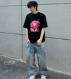 男女兼用 着痩せ カジュアル ビッグシルエット Tシャツ F-13530
