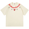 男女兼用 ハートプリント ストリート系 着痩せ Tシャツ F-13531