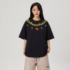 男女兼用 ハートプリント ストリート系 着痩せ Tシャツ F-13531