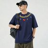 男女兼用 ハートプリント ストリート系 着痩せ Tシャツ F-13531