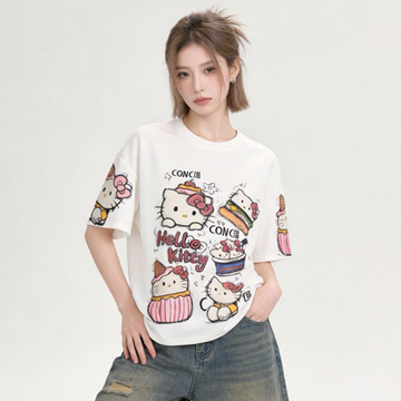 人気高い 着痩せ カジュアル 可愛い Tシャツ F-13536