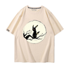 男女兼用 カジュアル プリント 半袖 Tシャツ F-13551