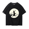 男女兼用 カジュアル プリント 半袖 Tシャツ F-13551
