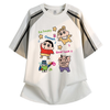 人気上昇中 ゆったり 配色 Tシャツ F-13557