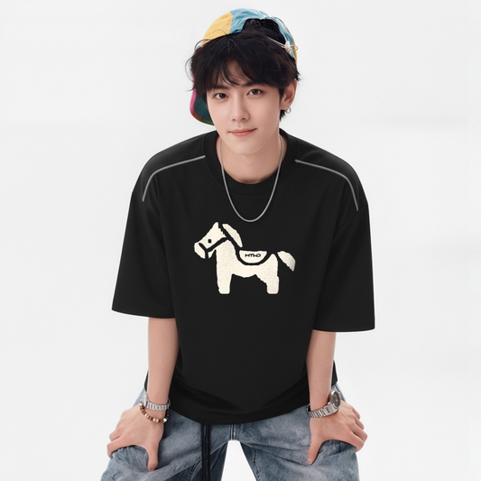トレンドアイテム  プリント メンズ Tシャツ F-13560