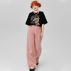 ゆったり カジュアル プリント Tシャツ F-13567