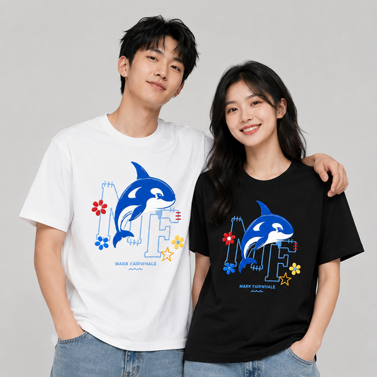男女兼用 プリント カジュアル 半袖 Tシャツ F-50119