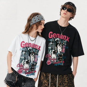 男女兼用 大人気 プリント 半袖 Tシャツ F-13577