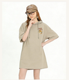 カジュアル プリント フード付き ロング Tシャツ F-50126
