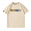 男女兼用 カジュアル プリント 半袖 Tシャツ F-13588