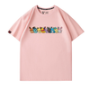 男女兼用 カジュアル プリント 半袖 Tシャツ F-13588