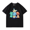 男女兼用 合わせやすい プリント 半袖 Tシャツ F-13589
