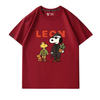 男女兼用 プリント カジュアル 半袖 Tシャツ F-13594