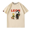 男女兼用 プリント カジュアル 半袖 Tシャツ F-13594