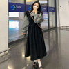 偽二枚 レイヤード ロング丈 ワンピース F-50152