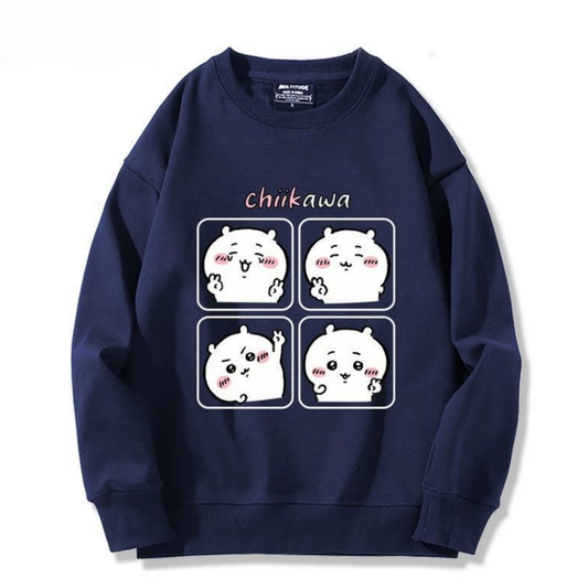 大人可愛い プリント ゆったり クルーネック スウェット F-13725