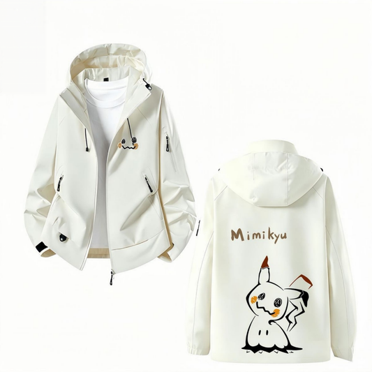 防風仕様 キャラクター バックプリント マウンテンパーカー U-13608